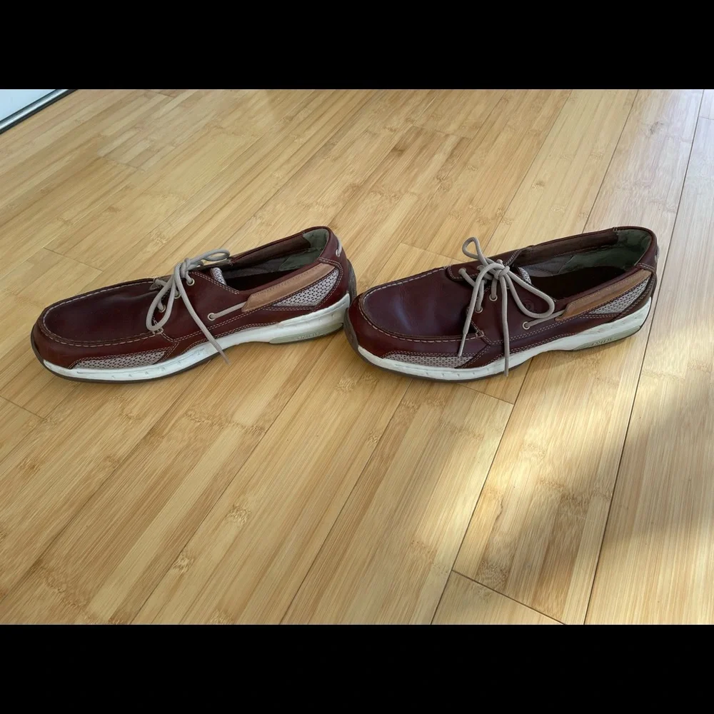 Men’s Dunham Captain Mesh Brown Leather Men's Boat Shoe Size 11 D